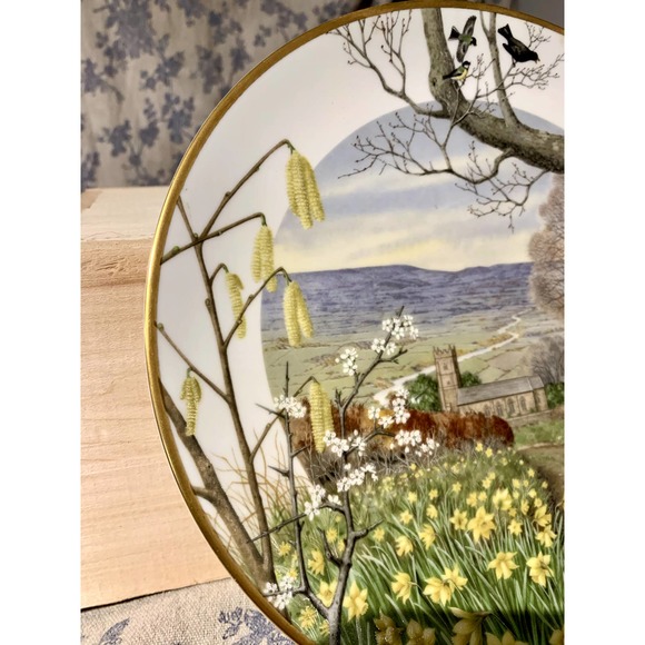 Vintage Ltd Ed Collectors Plate A Country Church in March by Peter Banett - Picture 4 of 6